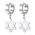 Flash Star of David Dangle Hoop Earrings for /
