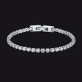 Cz Diamond Cut Tennis Chain Bracelet for , 3/5mm Width