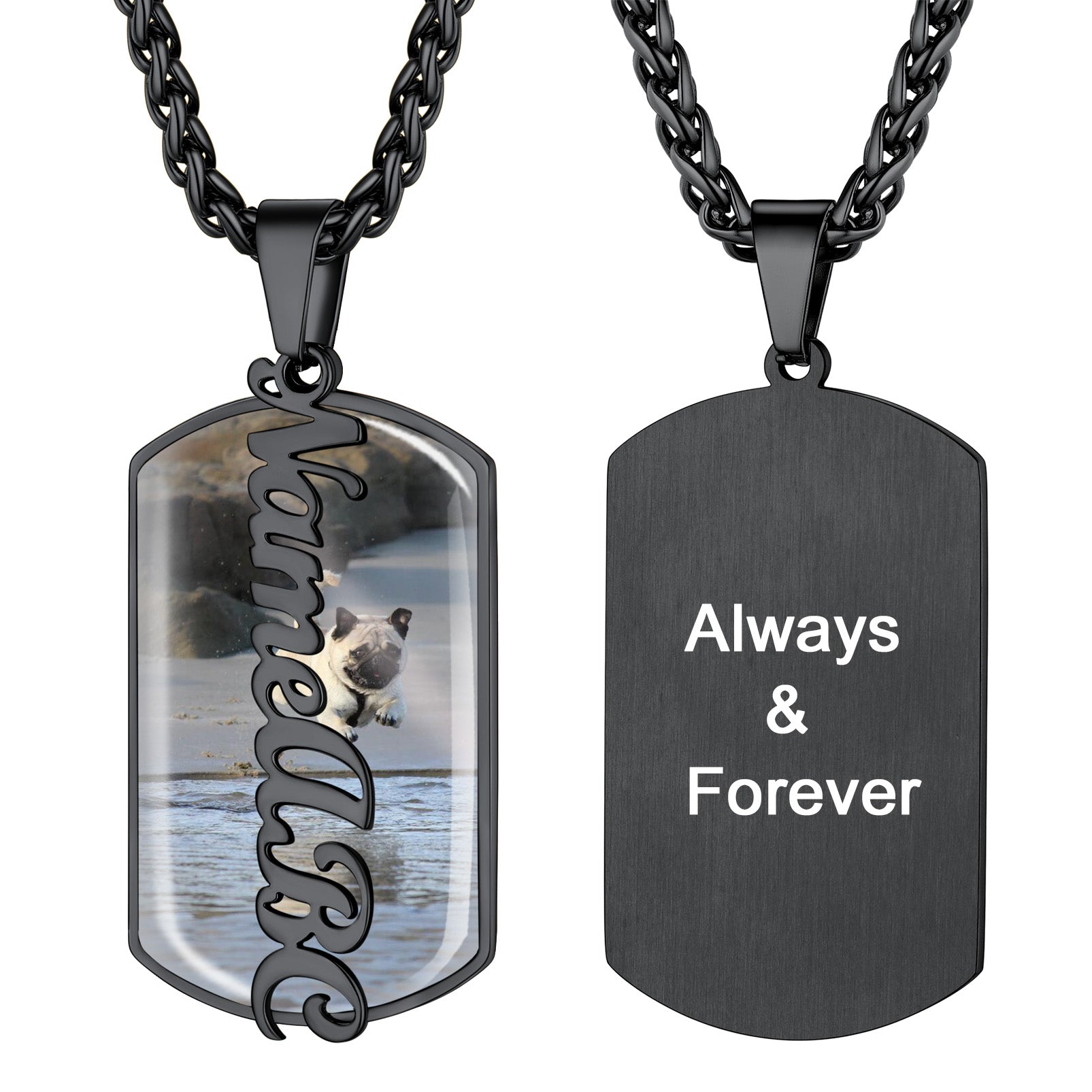 Customized Picture Dog Tags Necklace With Name for