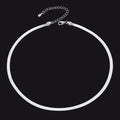 Sterling Silver 3mm Snake Chain Chokcer Necklace for