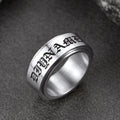 Custom Engraved Fidget Spinner Anxiety Stainless Steel Ring for