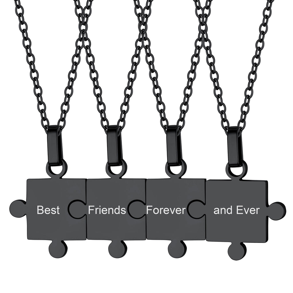Custom Puzzle Piece Matching Pendant Necklaces Set for Family Best Friends
