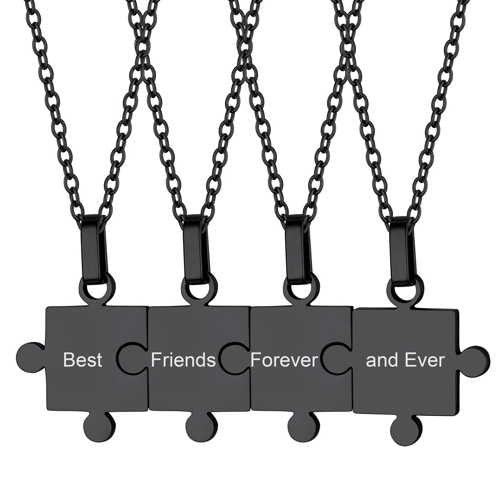 Custom Puzzle Piece Matching Pendant Necklaces Set for Family Best Friends