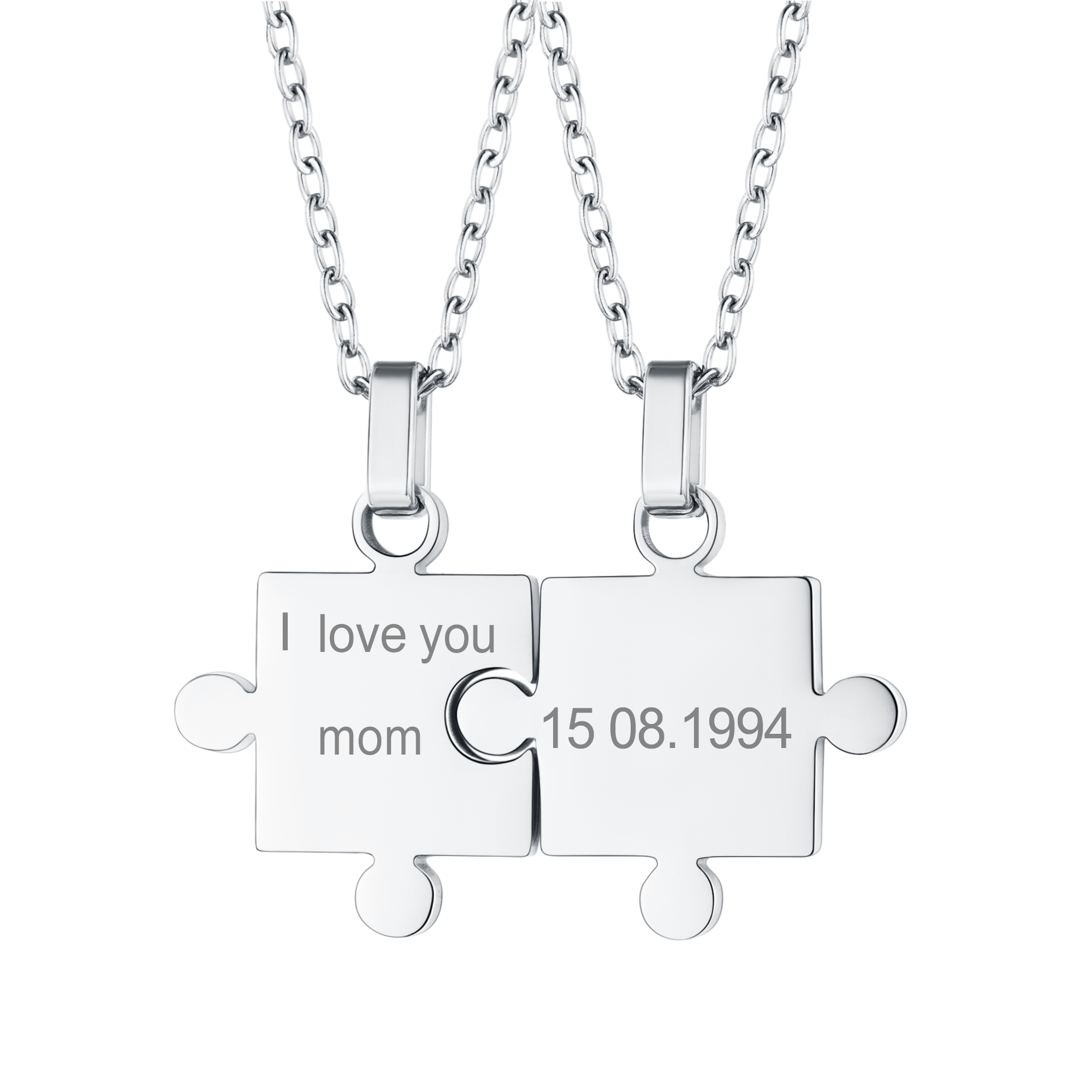 Custom Puzzle Piece Matching Pendant Necklaces Set for Family Best Friends