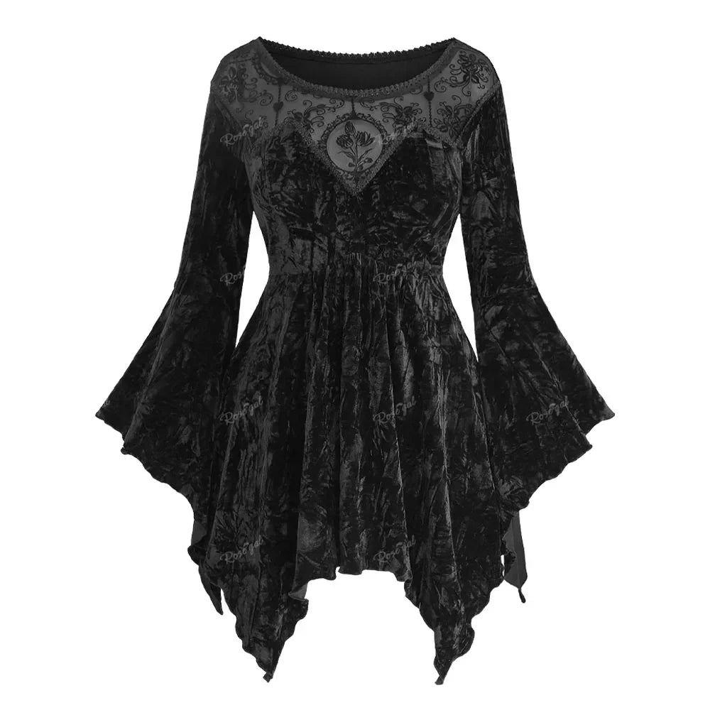 Velvet Gothic Top Black