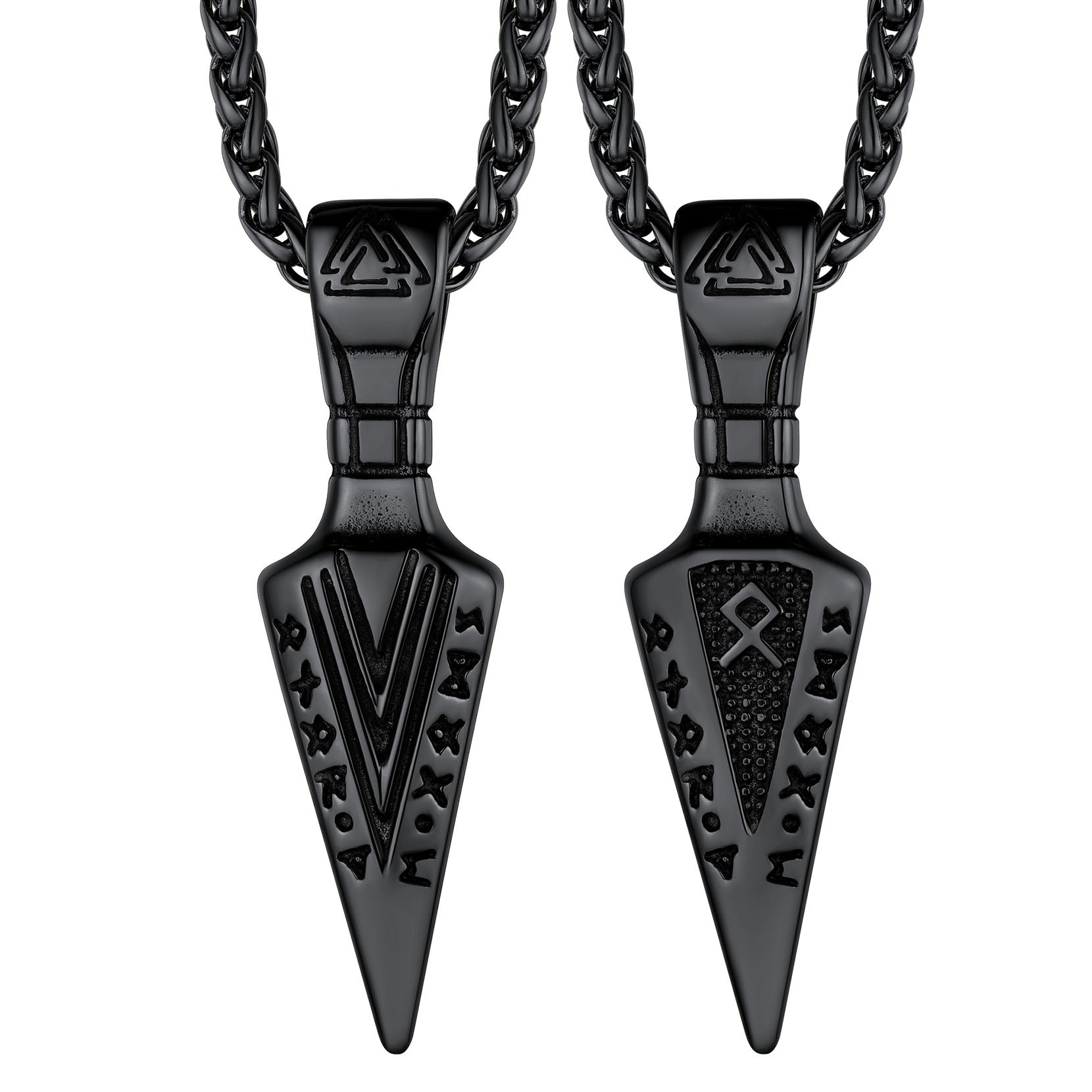 Viking Odin Gungnir Sword Necklace With Runes for
