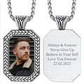 Customized Picture Dog Tag Necklace Photo Pendant for