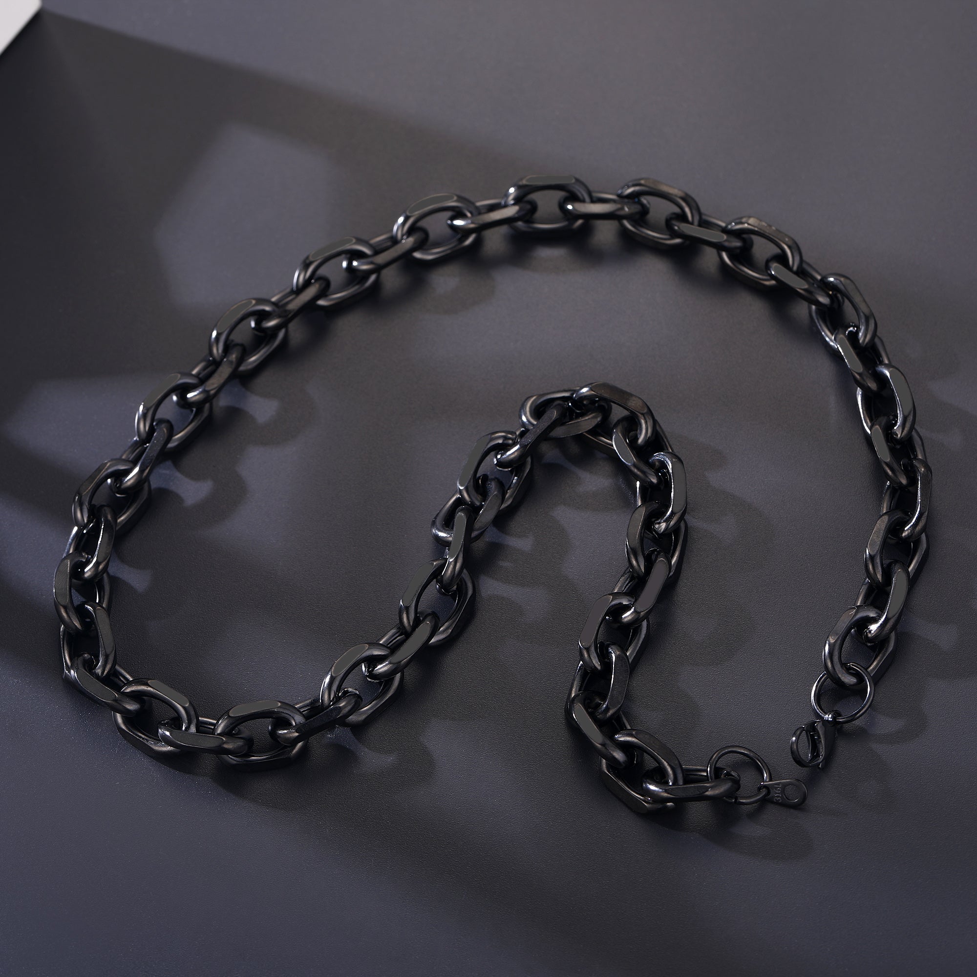 9mm Rolo Link Chain Necklace & Bracelet Set for