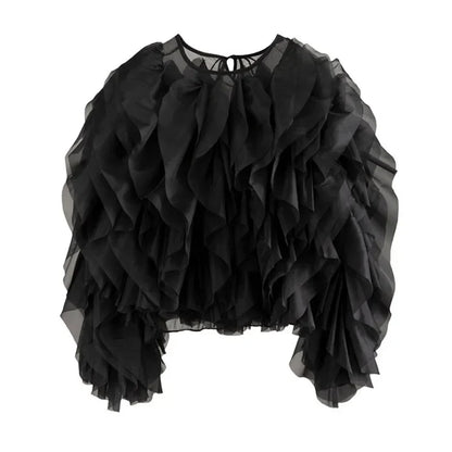 Gothic Style Blouse Black