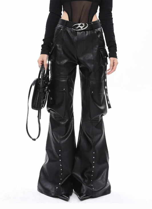 Leather Baggy Pants