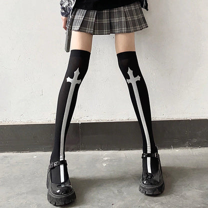 Knee Socks With Crosses