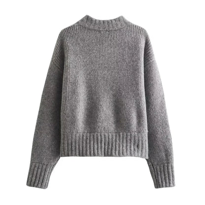 Zipper Sweater Gray
