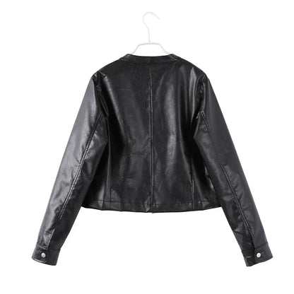 Leather Cloak Jacket Black