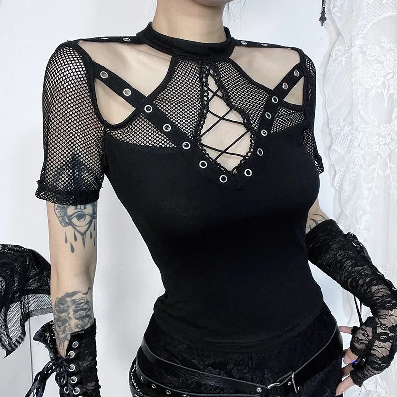 Punk Hollow Out Top