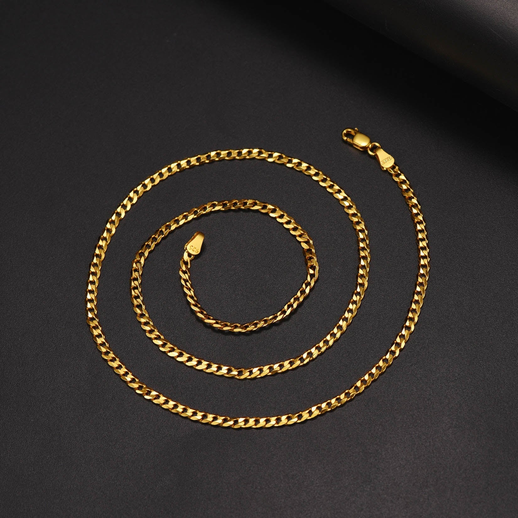 Sterling Silver Thick Curb Chain Link Necklace for
