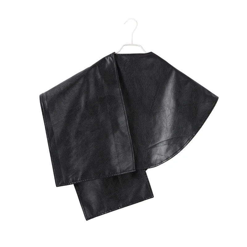 Leather Cloak Jacket Black