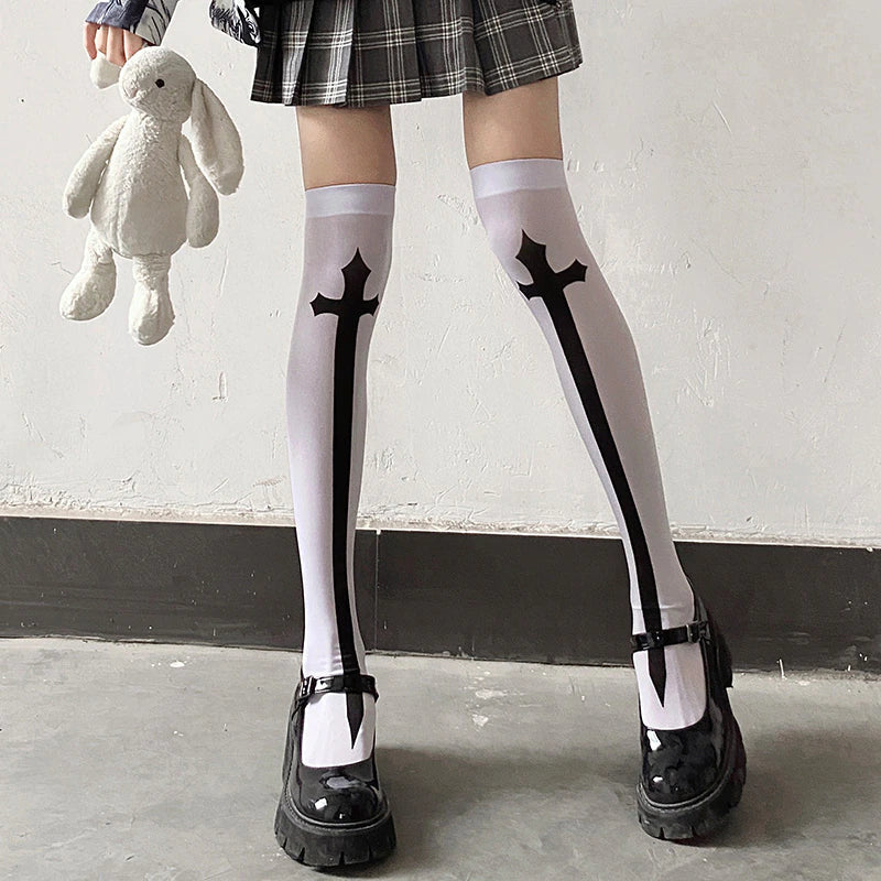 Knee Socks With Crosses