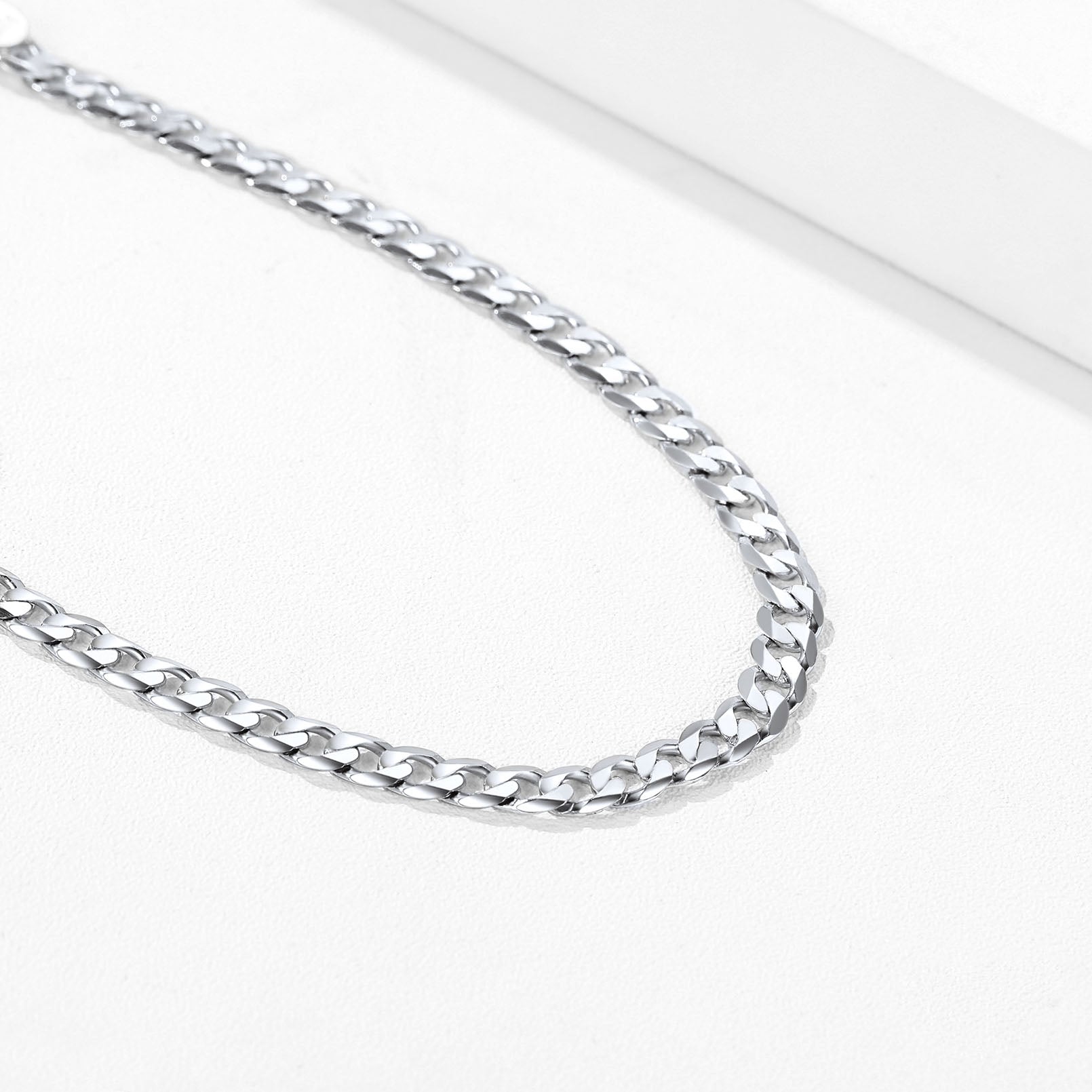 3mm Sterling Silver Cuaba Chain Anklet for