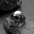 Biker Gothic Skull Ring for in Stainless Steel
