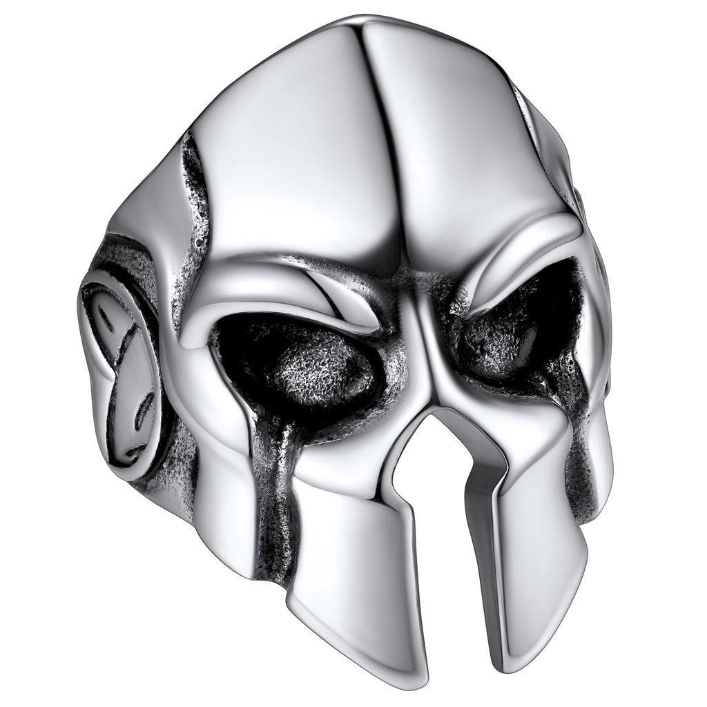 Flash Stainless Steel Spartan Helmet Rings for