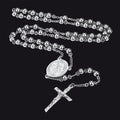 Catholic St. Michael Rosary Bead Necklace