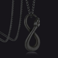 Punk Eight Pythons Infinity Snake Necklace for