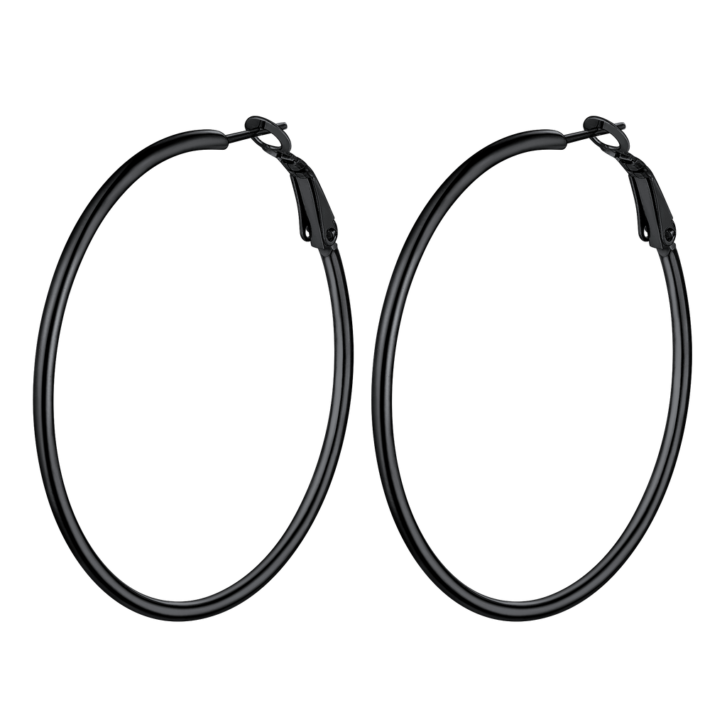 Lightweight Large Hoop Earrings for Lobster Clasp