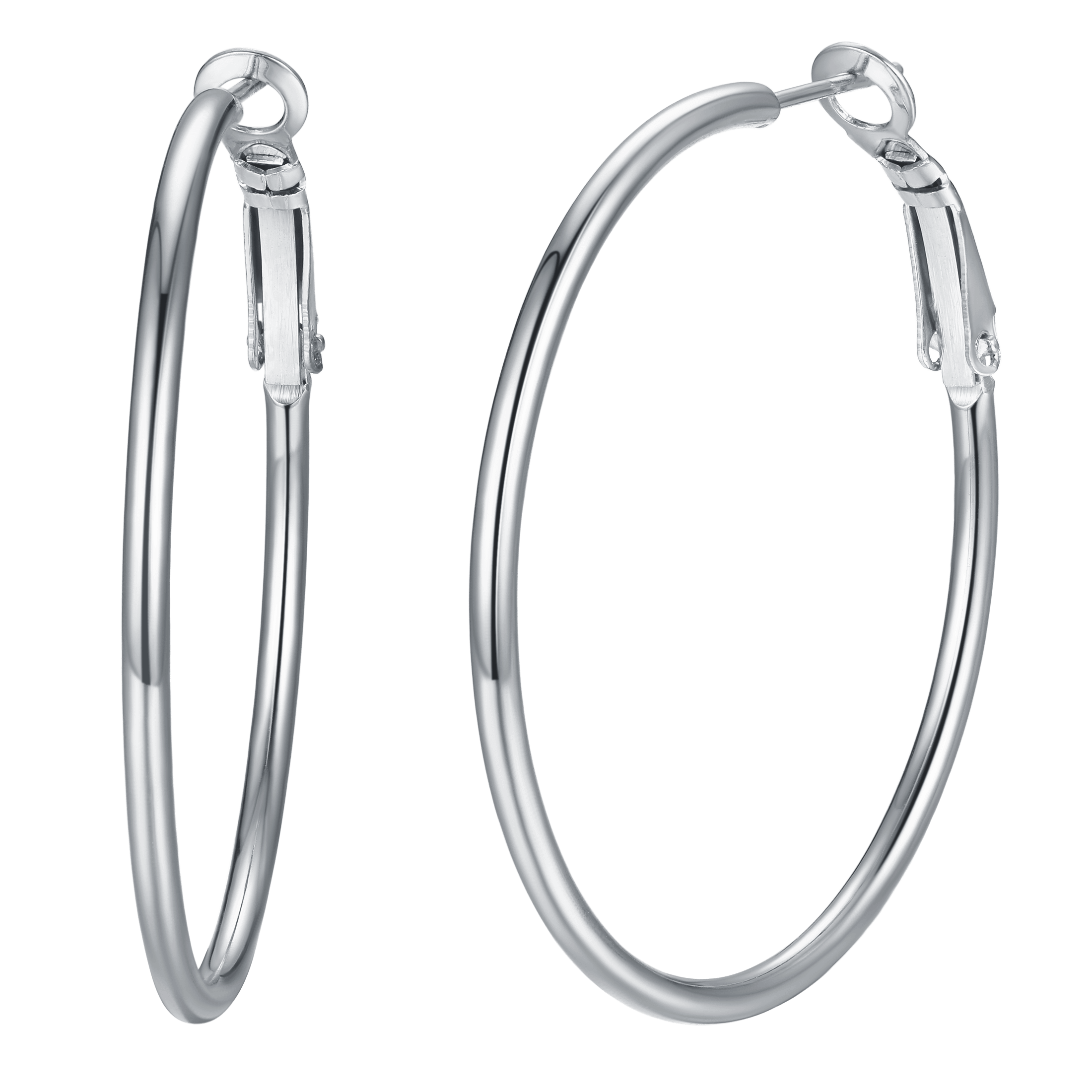 Lightweight Large Hoop Earrings for Lobster Clasp