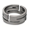 Steel Aztec Cutout Ring