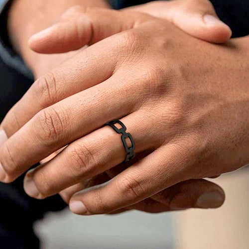 925 Sterling Silver Chain Link Rings for