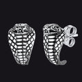 Punk Cobra Snake Stud Earrings for