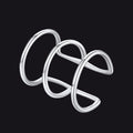Sterling Silver Cartilage Ear Cuff Wrap Earrings 1pc