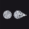 925 Sterling Silver Diamond Stud Earrings for
