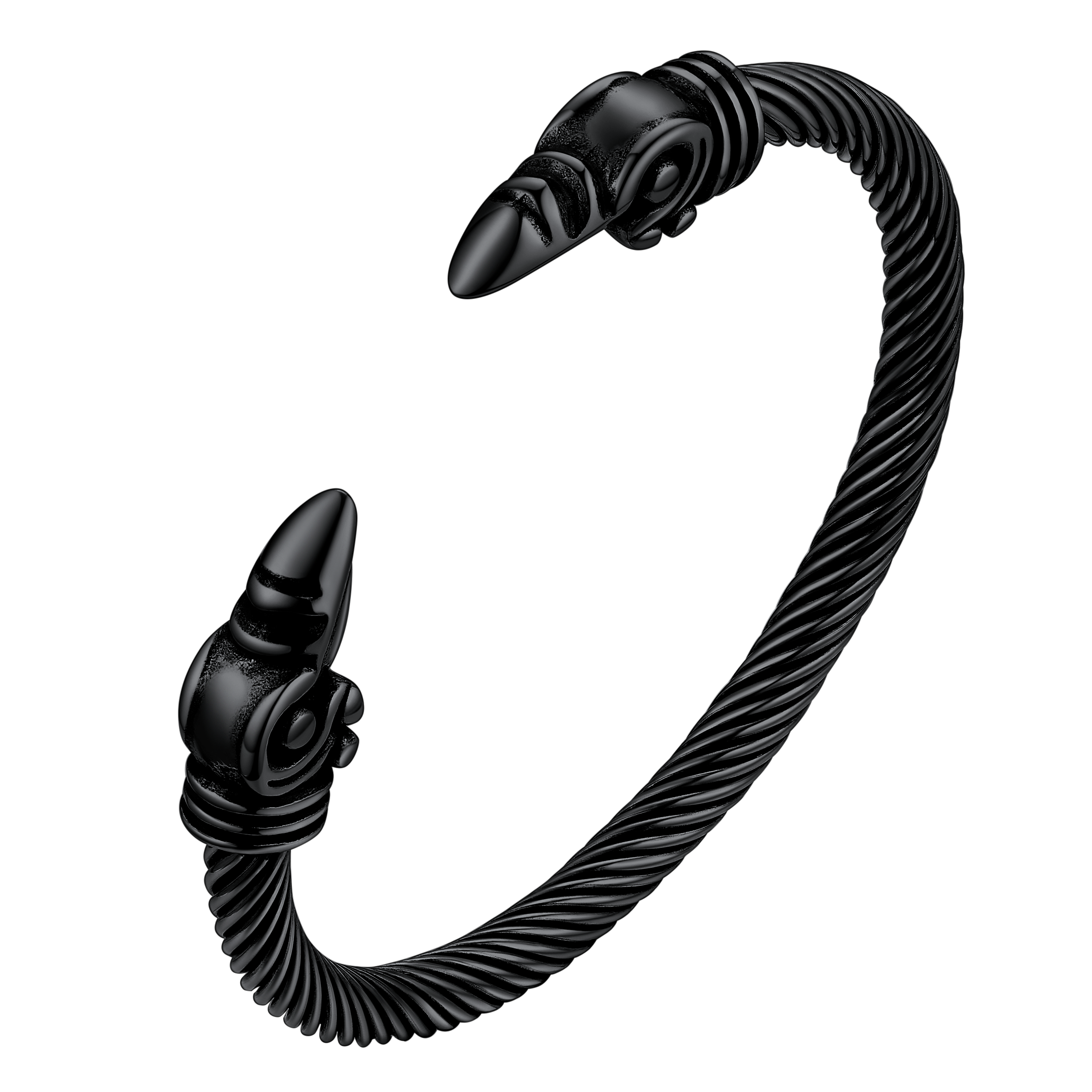 Faithheart Viking Raven Cuff Bracelet Bangle for