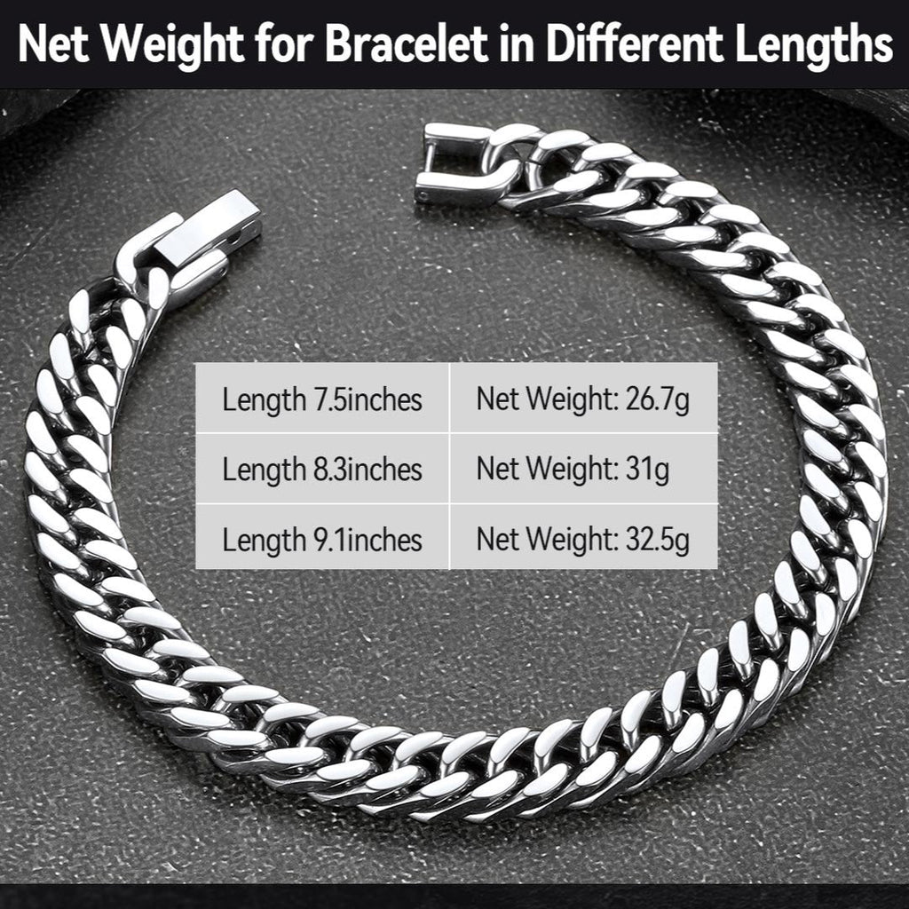 Thick Cuban Link Bracelet for in Stainless Steel