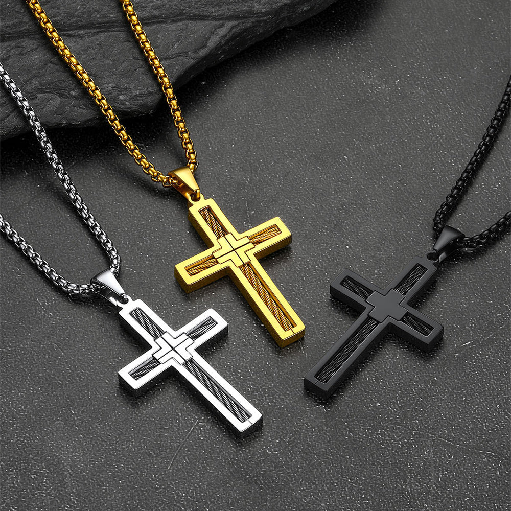 Christian Cross Necklace Pendant for