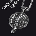 Viking Odin's Raven Pendant Necklace for
