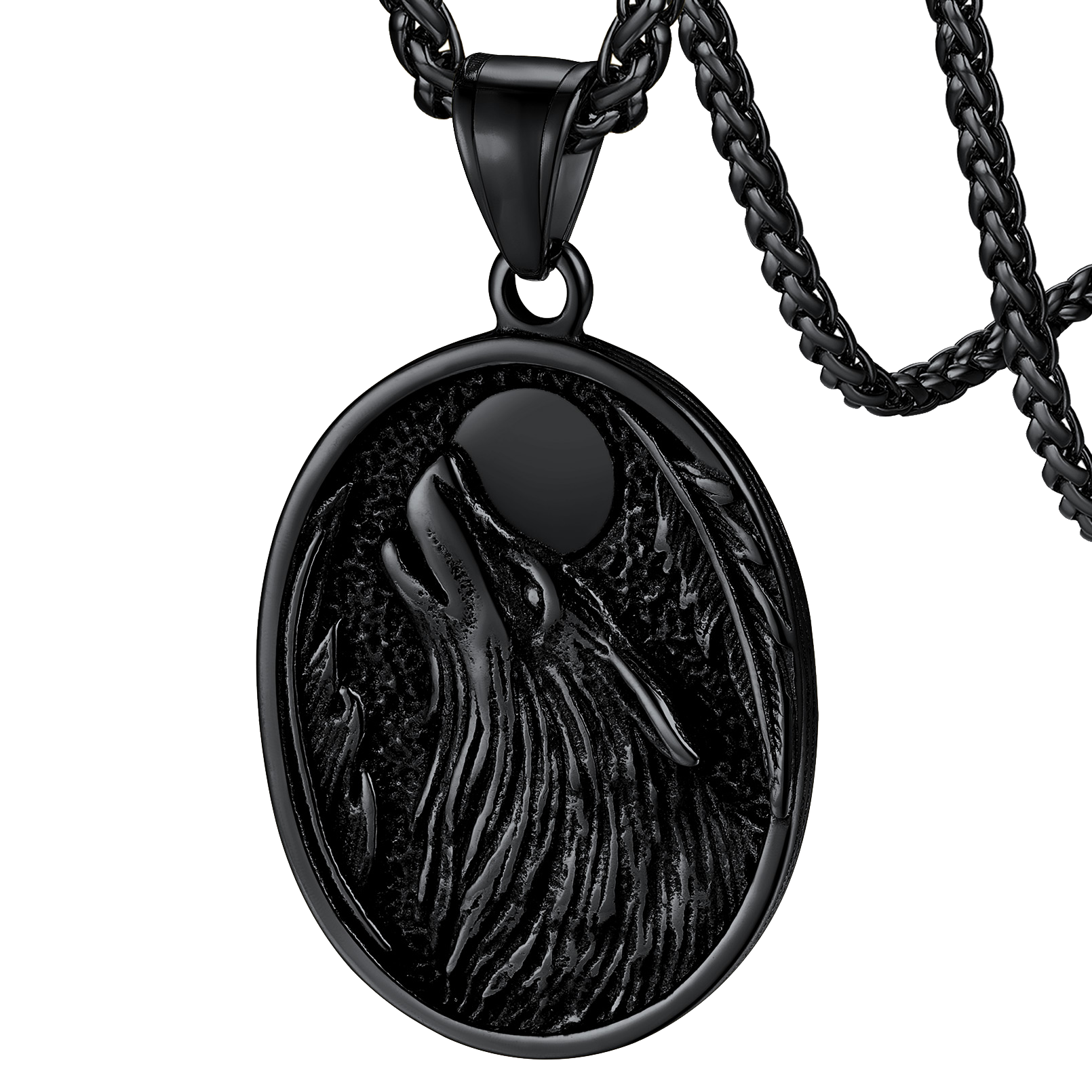 Norse Viking Wolf Pendant Necklace for