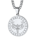 Flash Stainless Steel Norse Viking Deer Necklace for