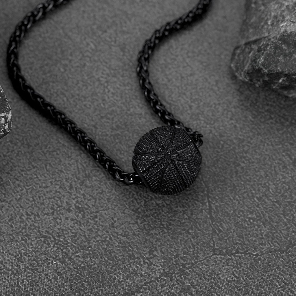 3d Basketball Pendant Necklace for