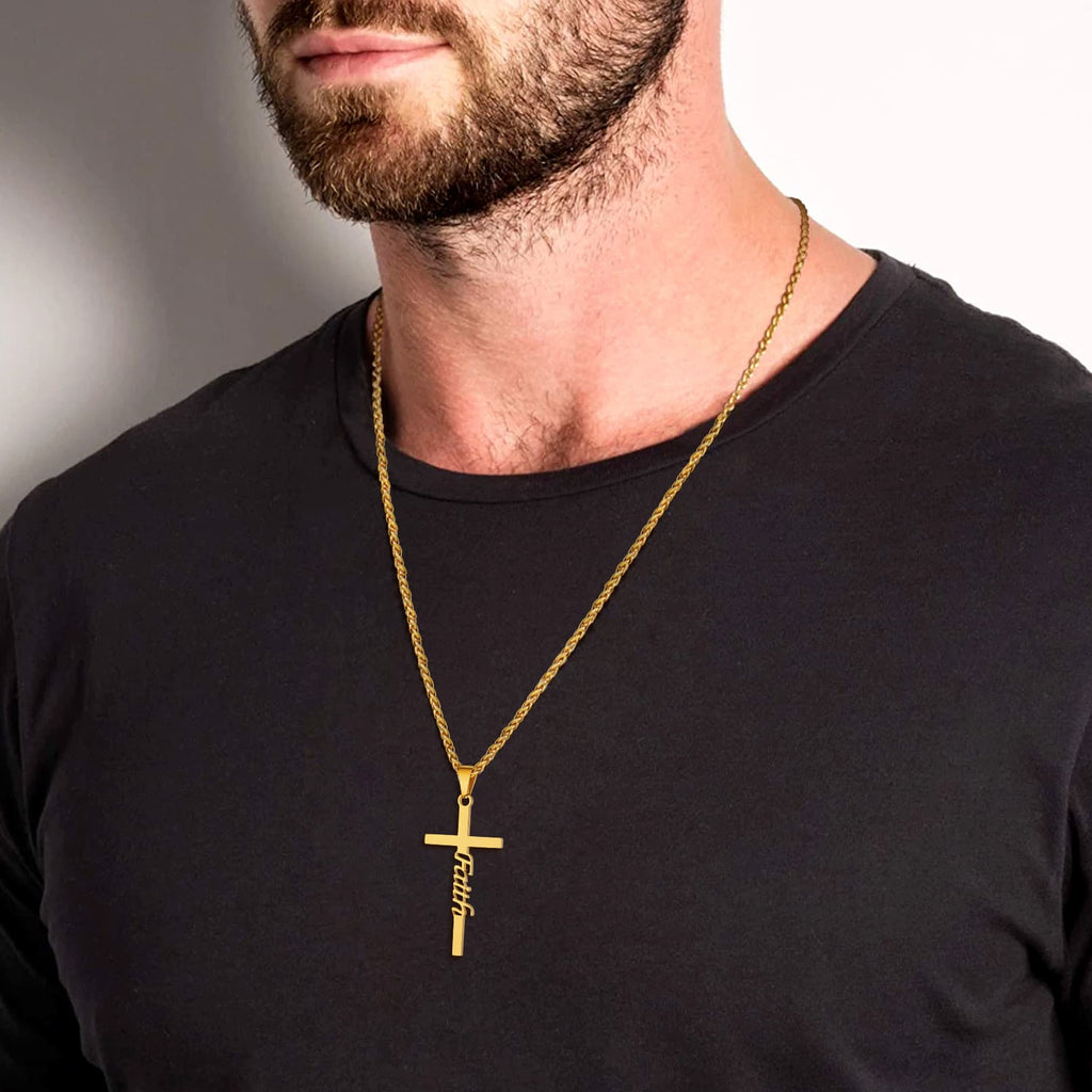Christian Faith Cross Necklace Pendant for
