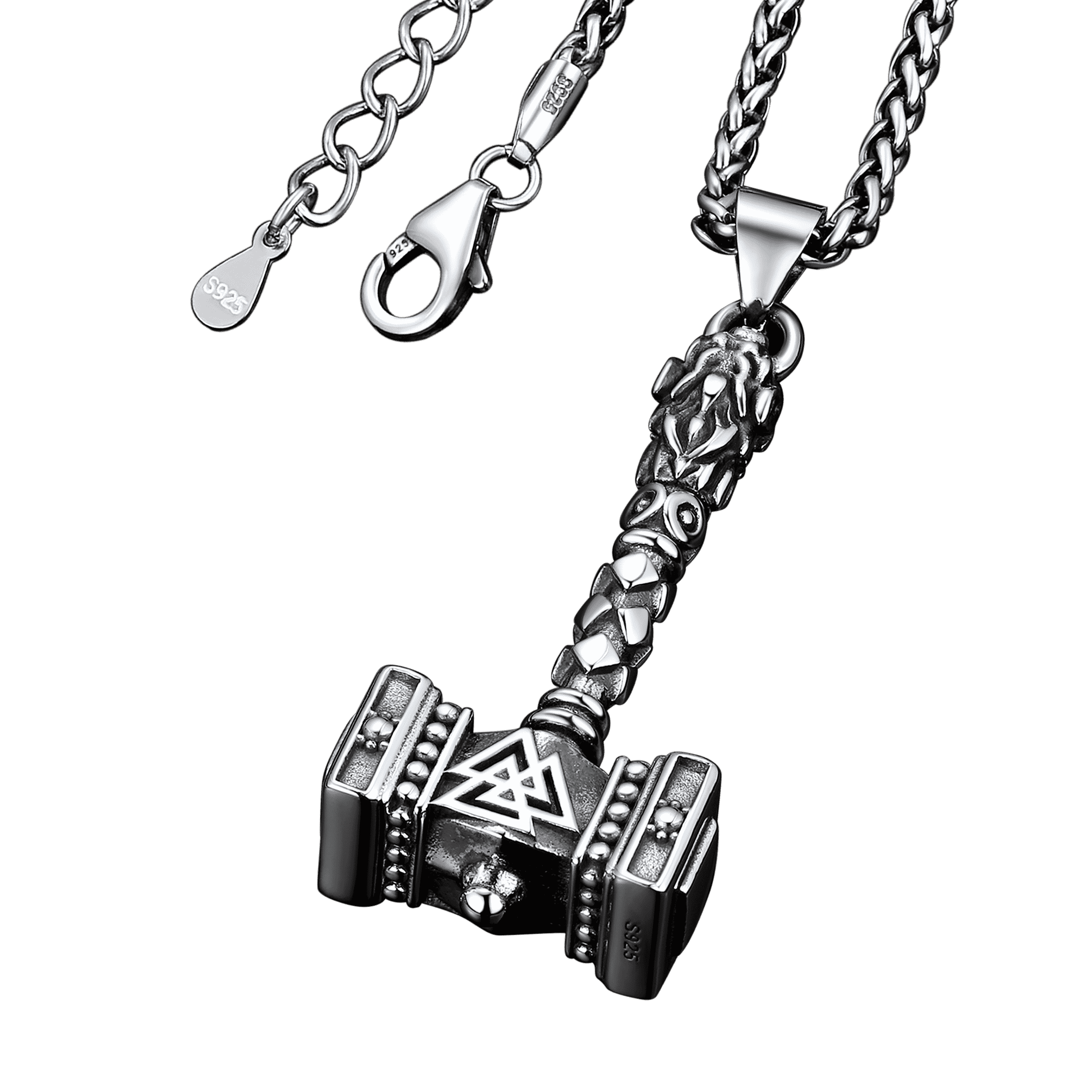 Thor's Hammer Mjolnir Necklace Viking Charm for