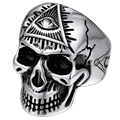 Eye of Providence Skull Ring for