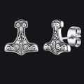 Viking Thor's Hammer Stud Earrings Amulet Jewelry for