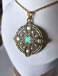 Turquoise Witch���s Knot Necklace