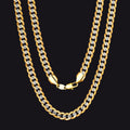 Two-tone Cuban Chain Necklace for , 6mm/10mm Width