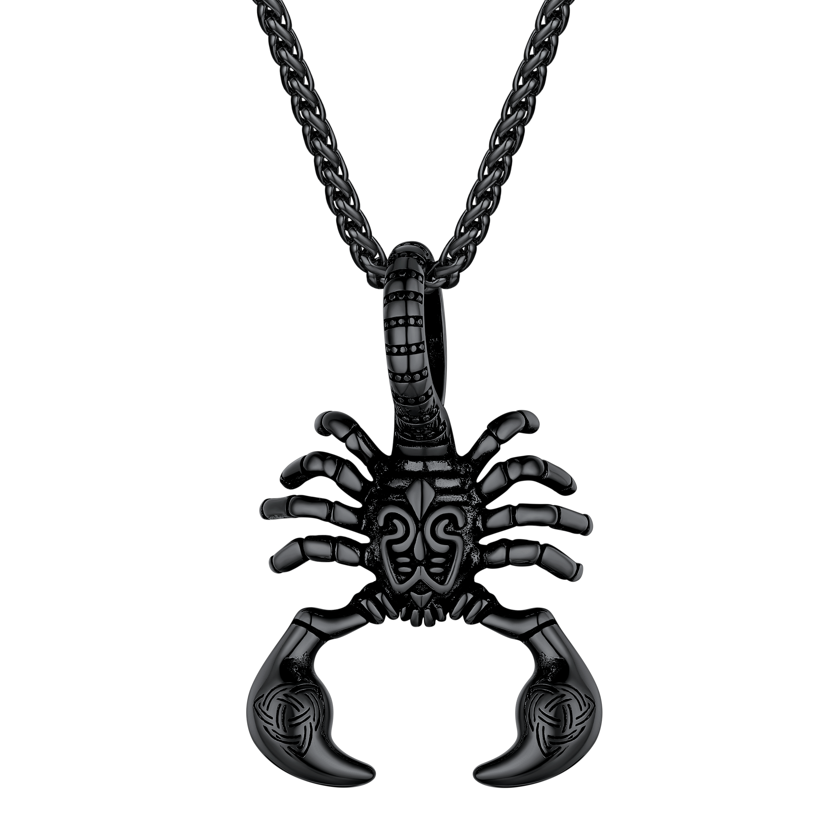 Celtic Knot Scorpion Pendant Necklace for