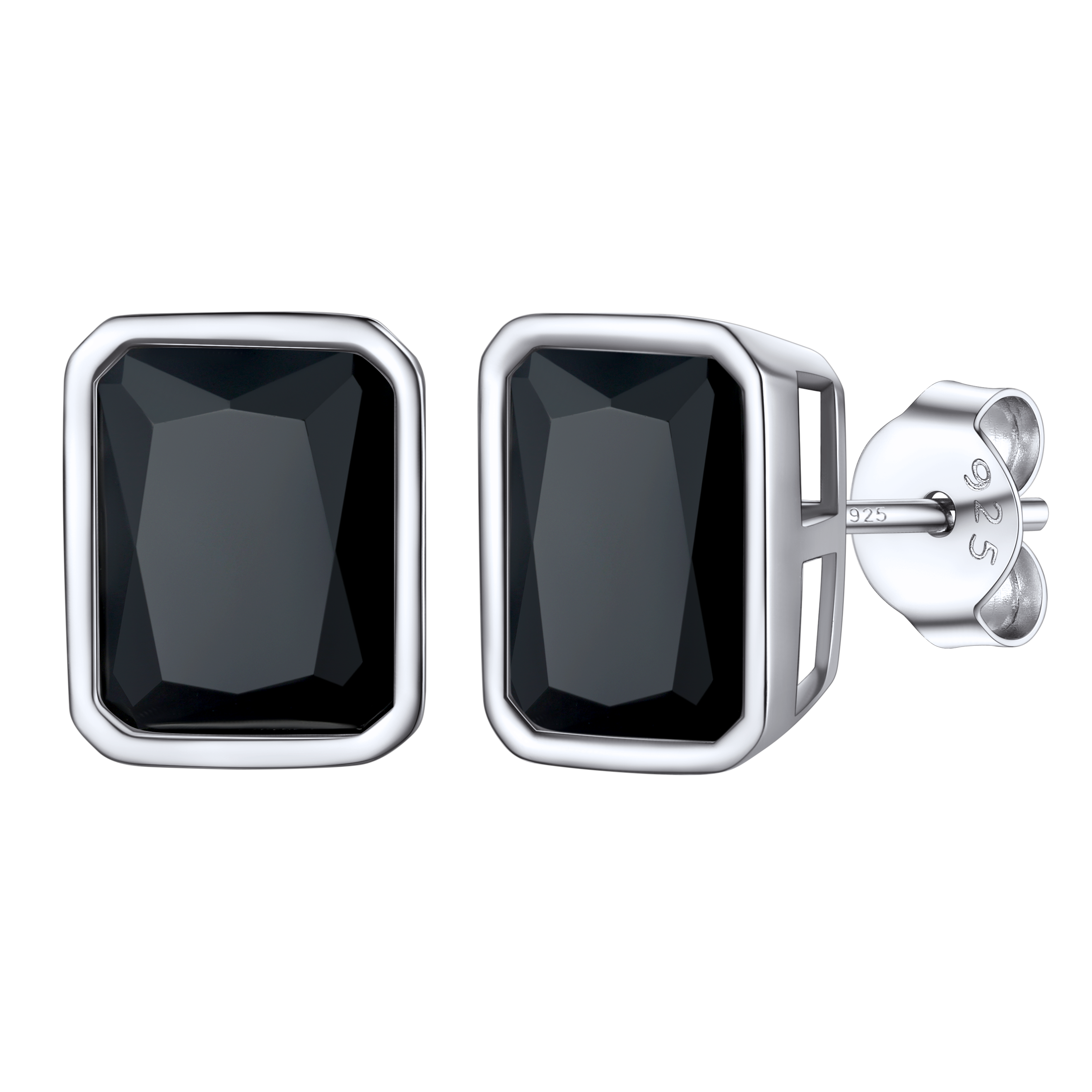 Flash Sterling Silver Stud Earrings for