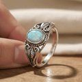 Verdant Opal Leaf Ring