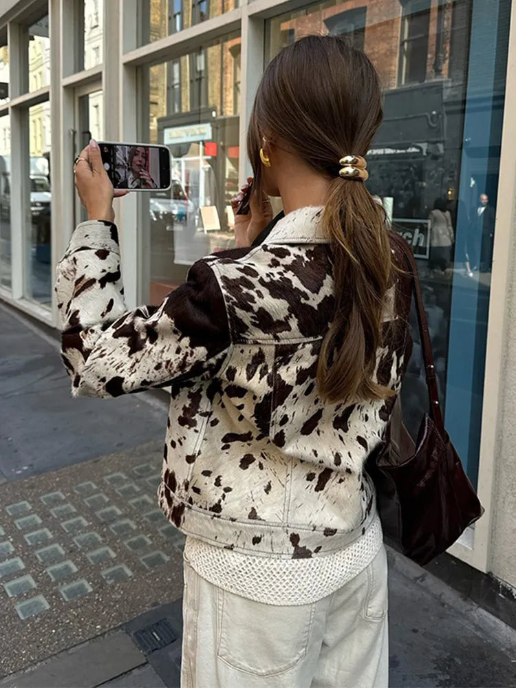 Printed Jacket Beige
